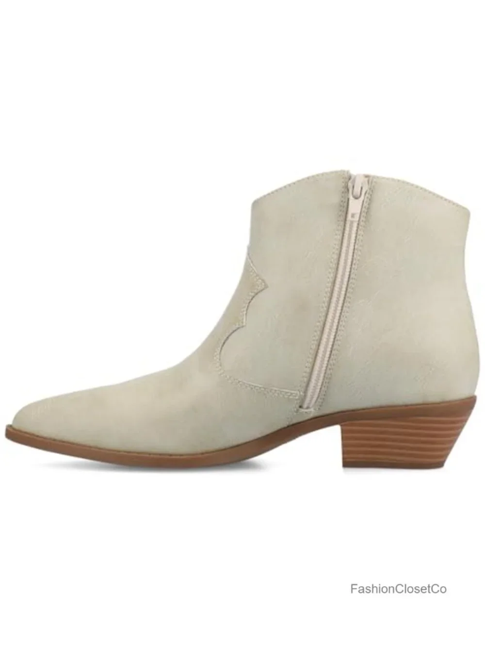 Western Pull-On Ankle Booties with Cuban Heel